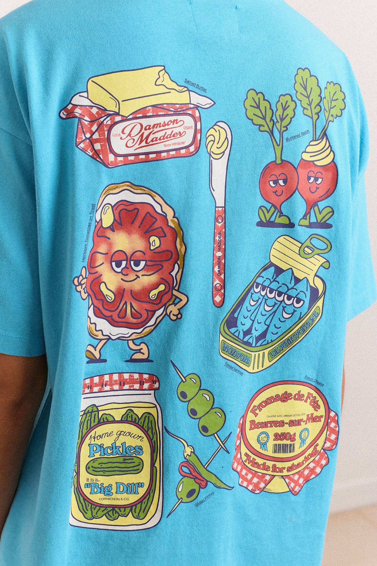 Damson Madder snack plate graphic tee - blue