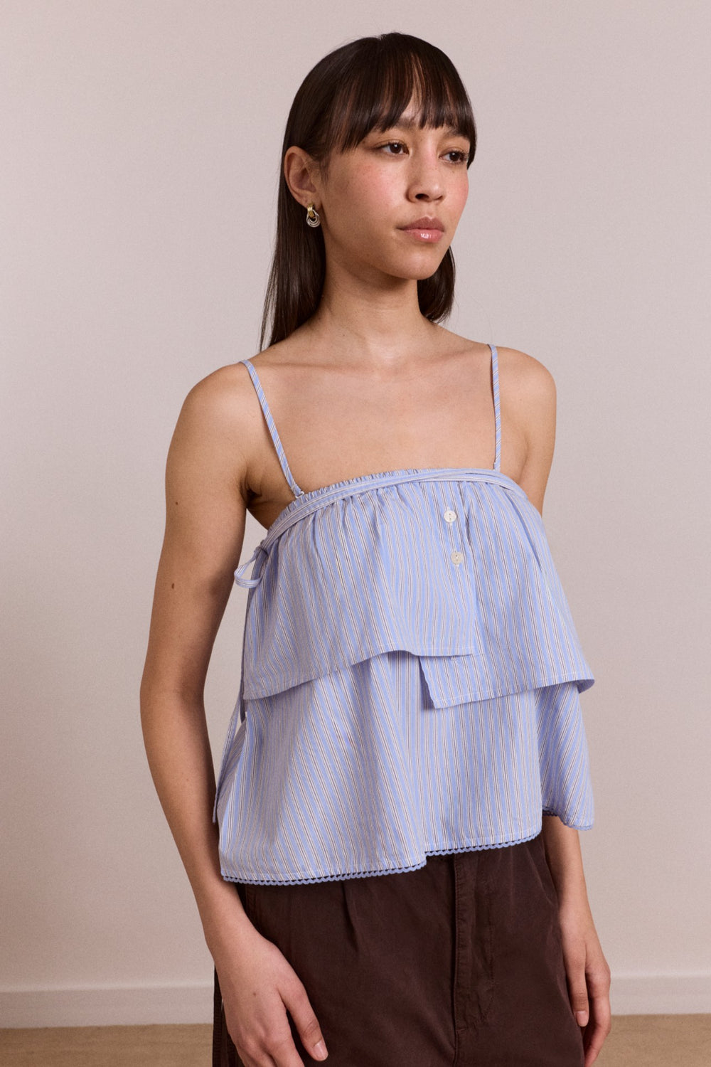 Damson Madder inka mini skirt / top - blue stripe