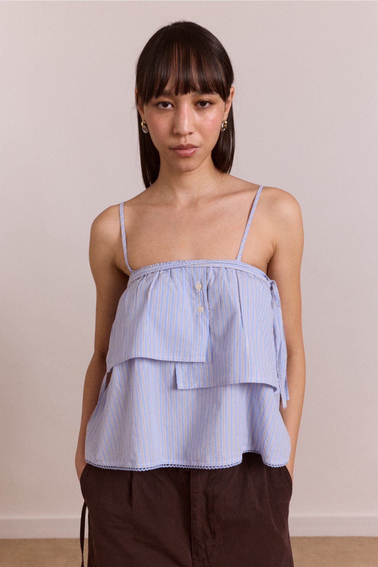 Damson Madder inka mini skirt / top - blue stripe