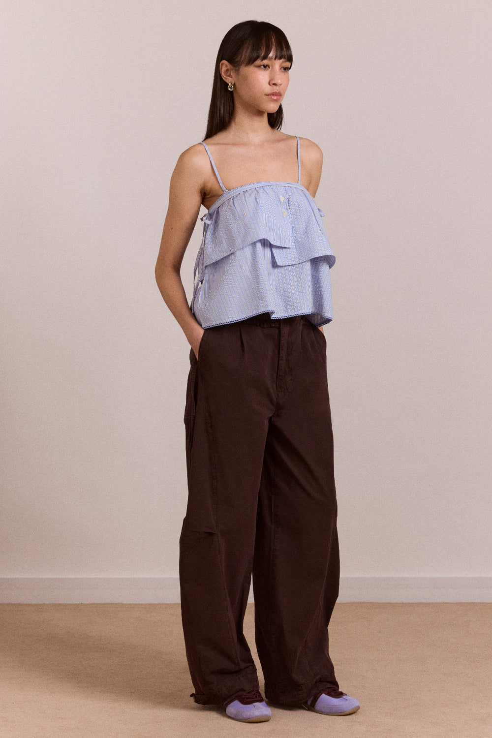 Damson Madder inka mini skirt / top - blue stripe