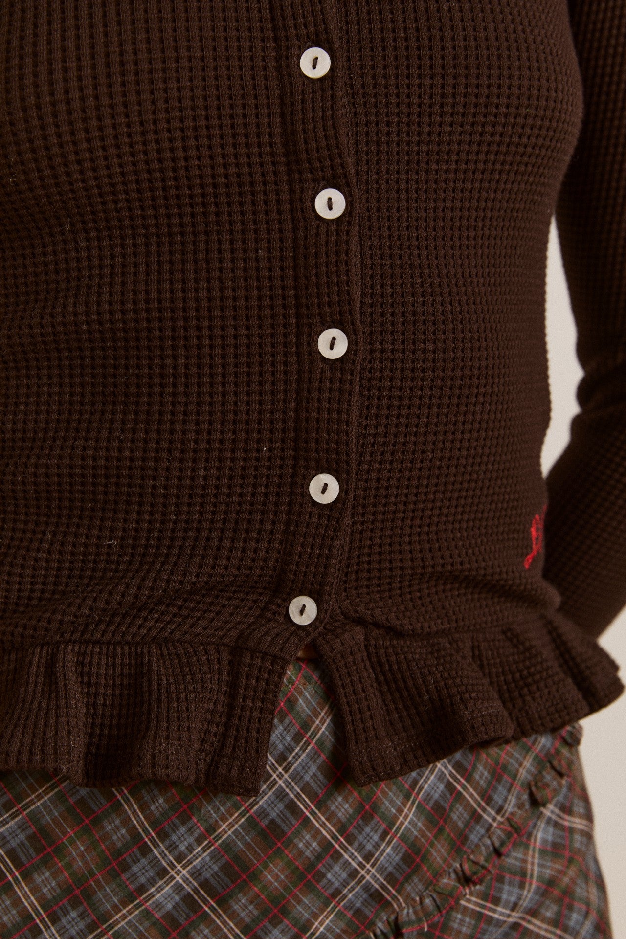 Damson Madder marjorie waffle top