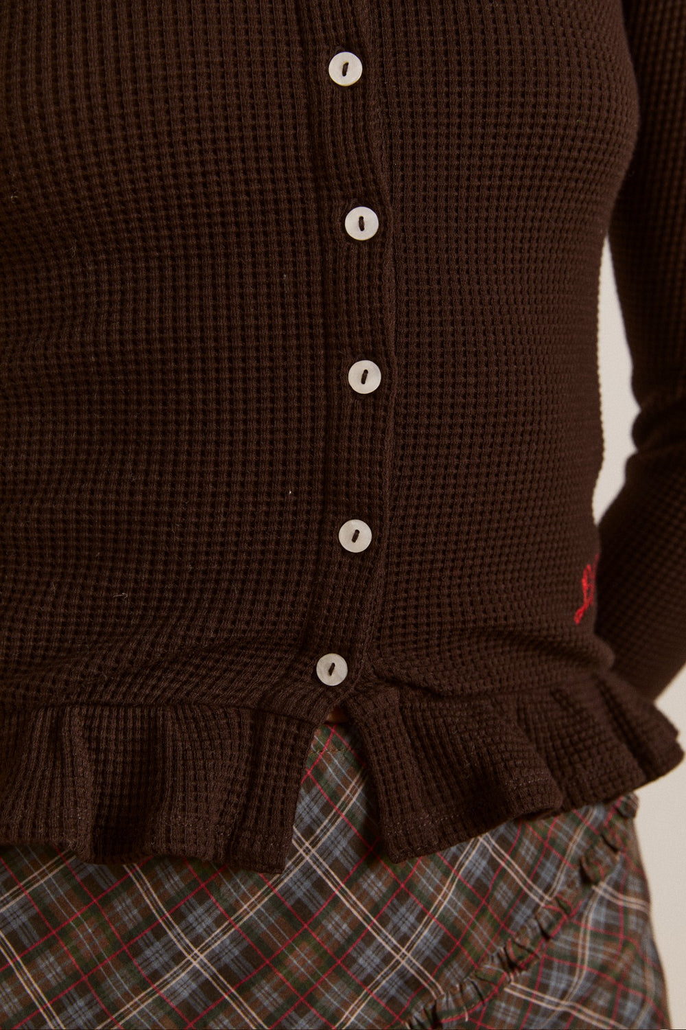 Damson Madder marjorie waffle top
