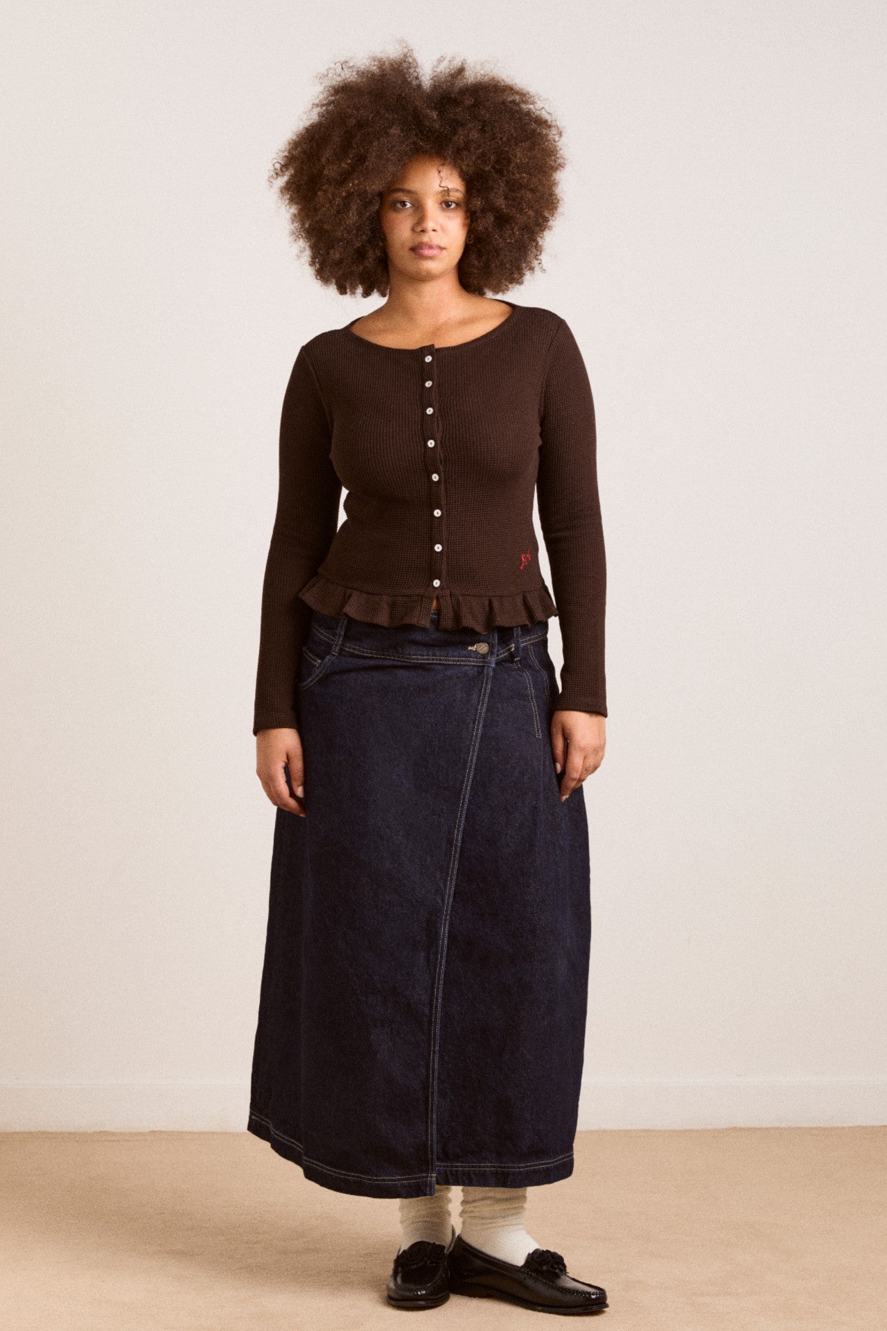 Damson Madder marjorie waffle top