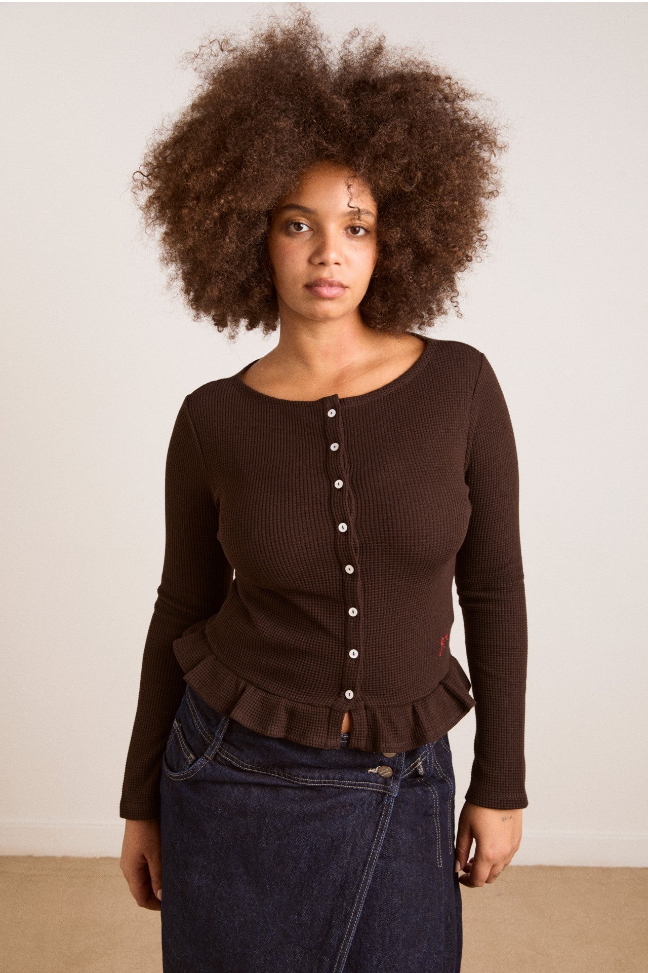 Damson Madder marjorie waffle top