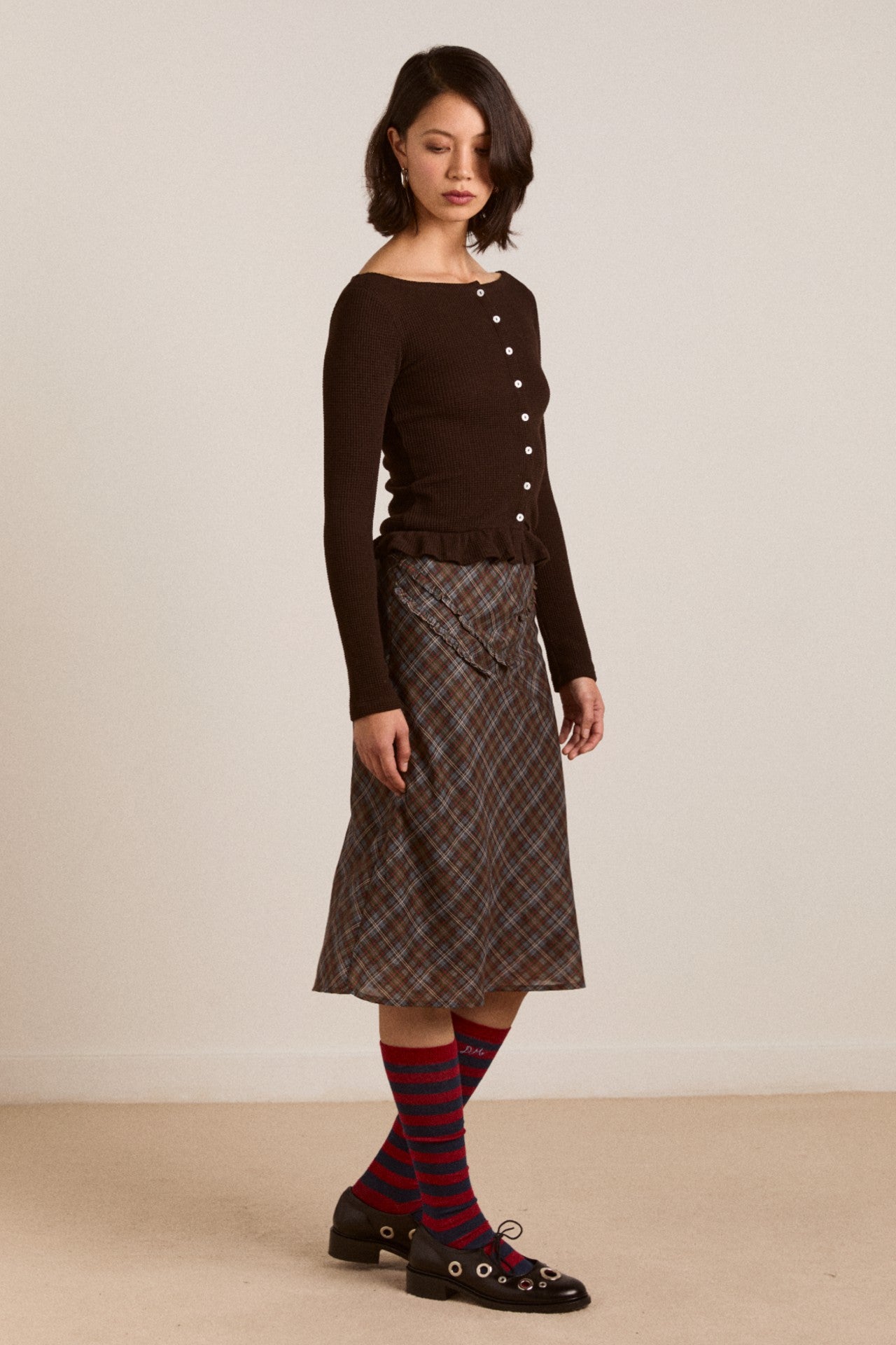Damson Madder marjorie waffle top