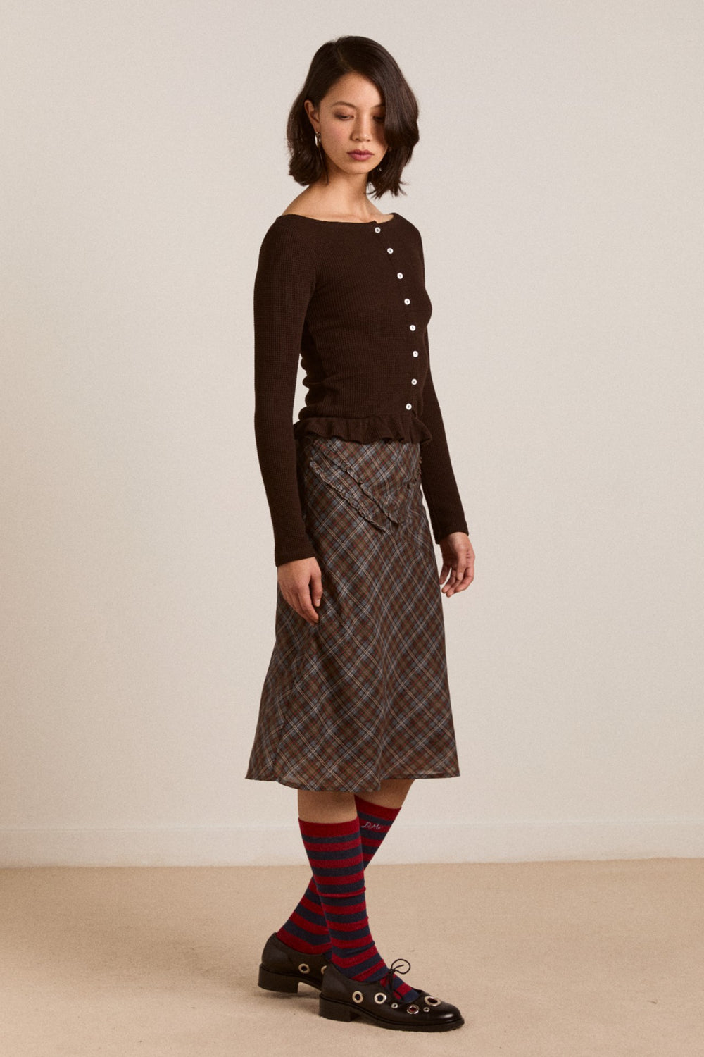 Damson Madder marjorie waffle top