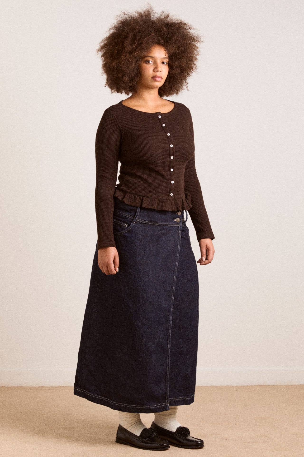Damson Madder marjorie waffle top