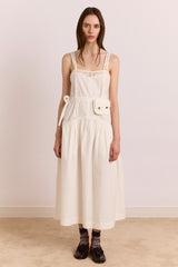Damson Madder campbell midi dress - white