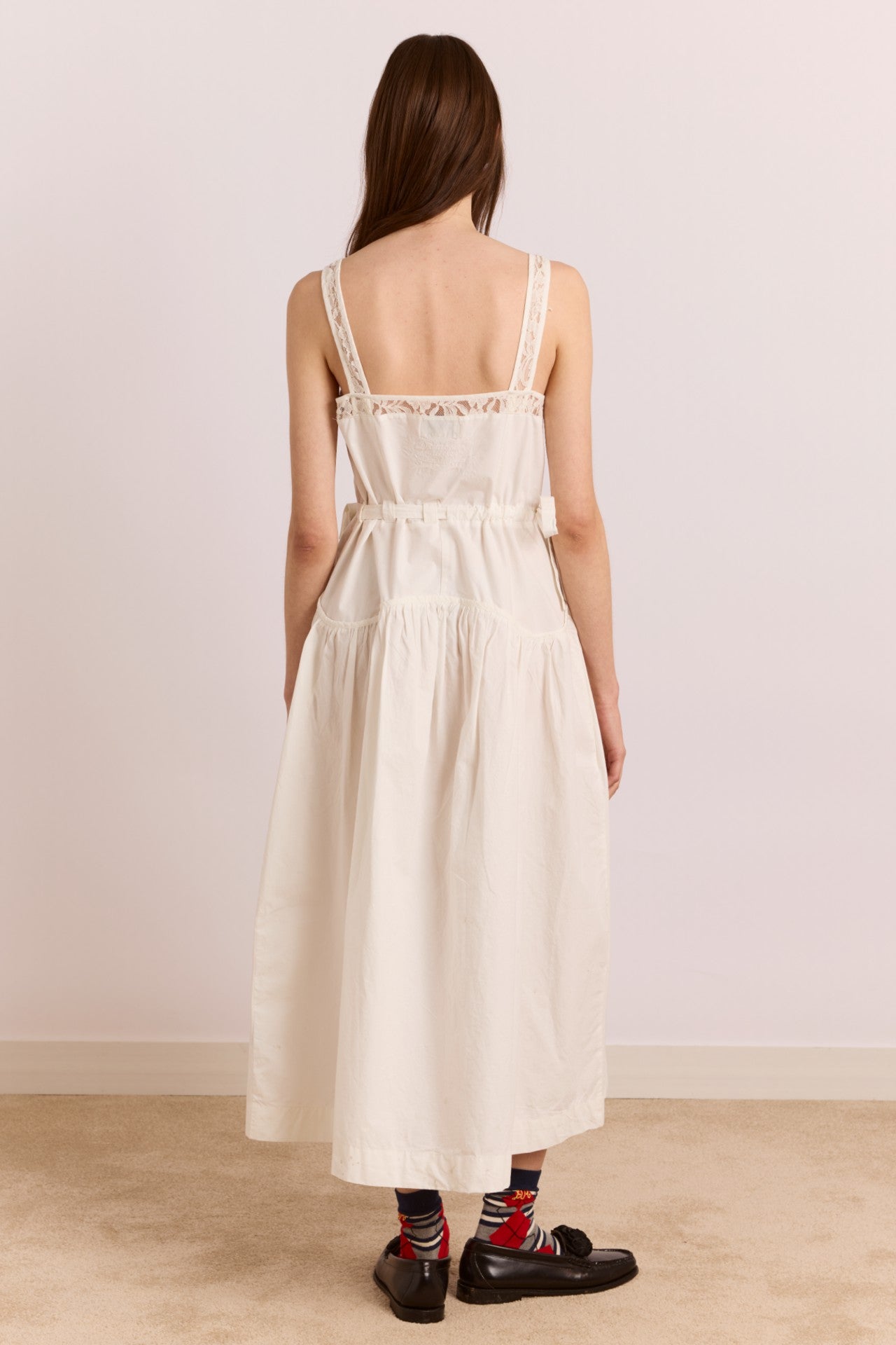 Damson Madder campbell midi dress - white