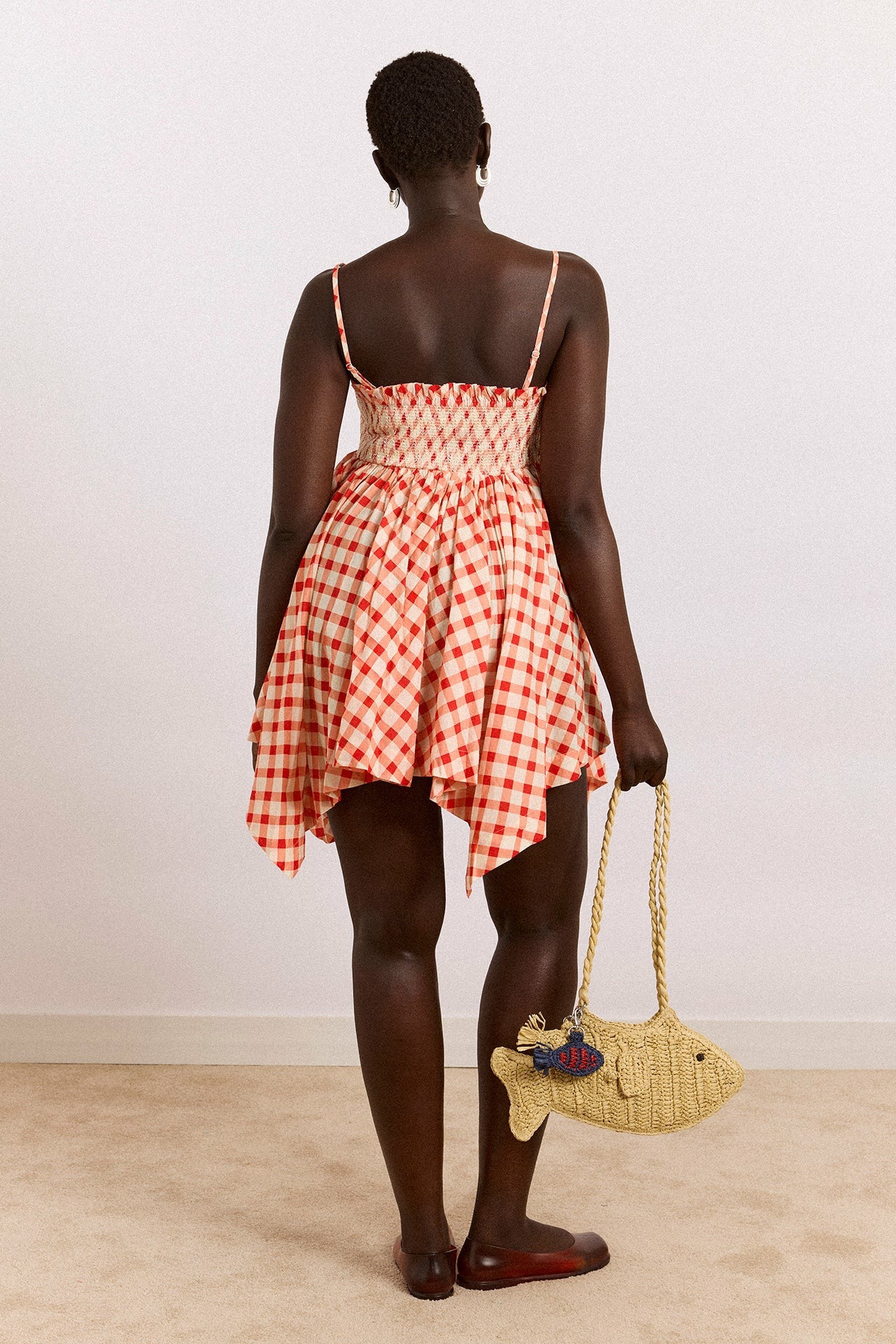 Damson Madder lilo hanky hem multiwear skirt/dress- red gingham
