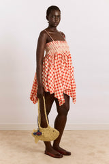 Damson Madder lilo hanky hem multiwear skirt/dress- red gingham