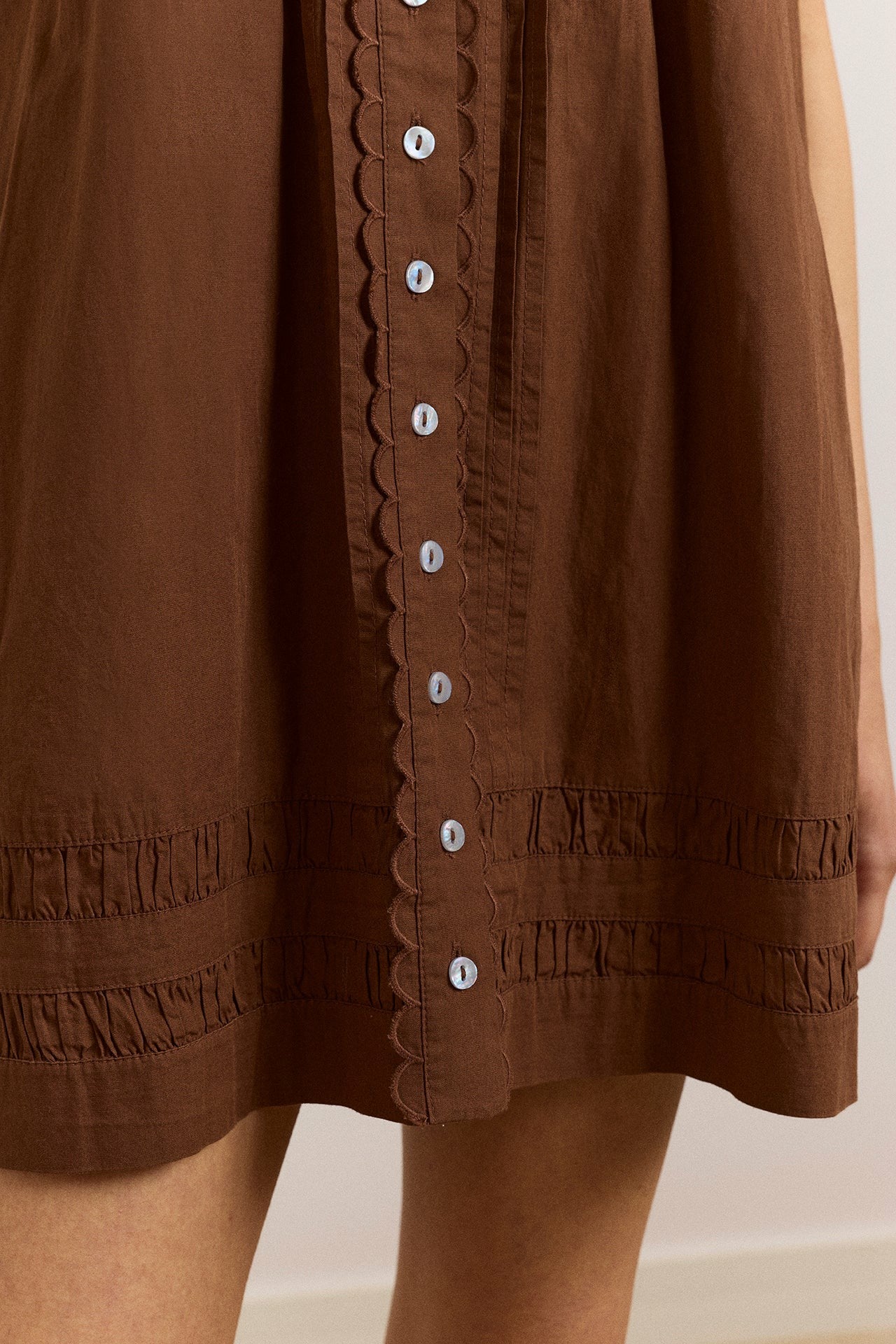 Damson Madder jayne mini dress - choc
