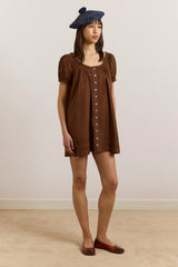 Damson Madder jayne mini dress - choc