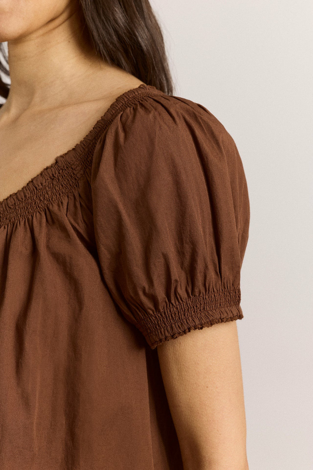 Damson Madder jayne mini dress - choc