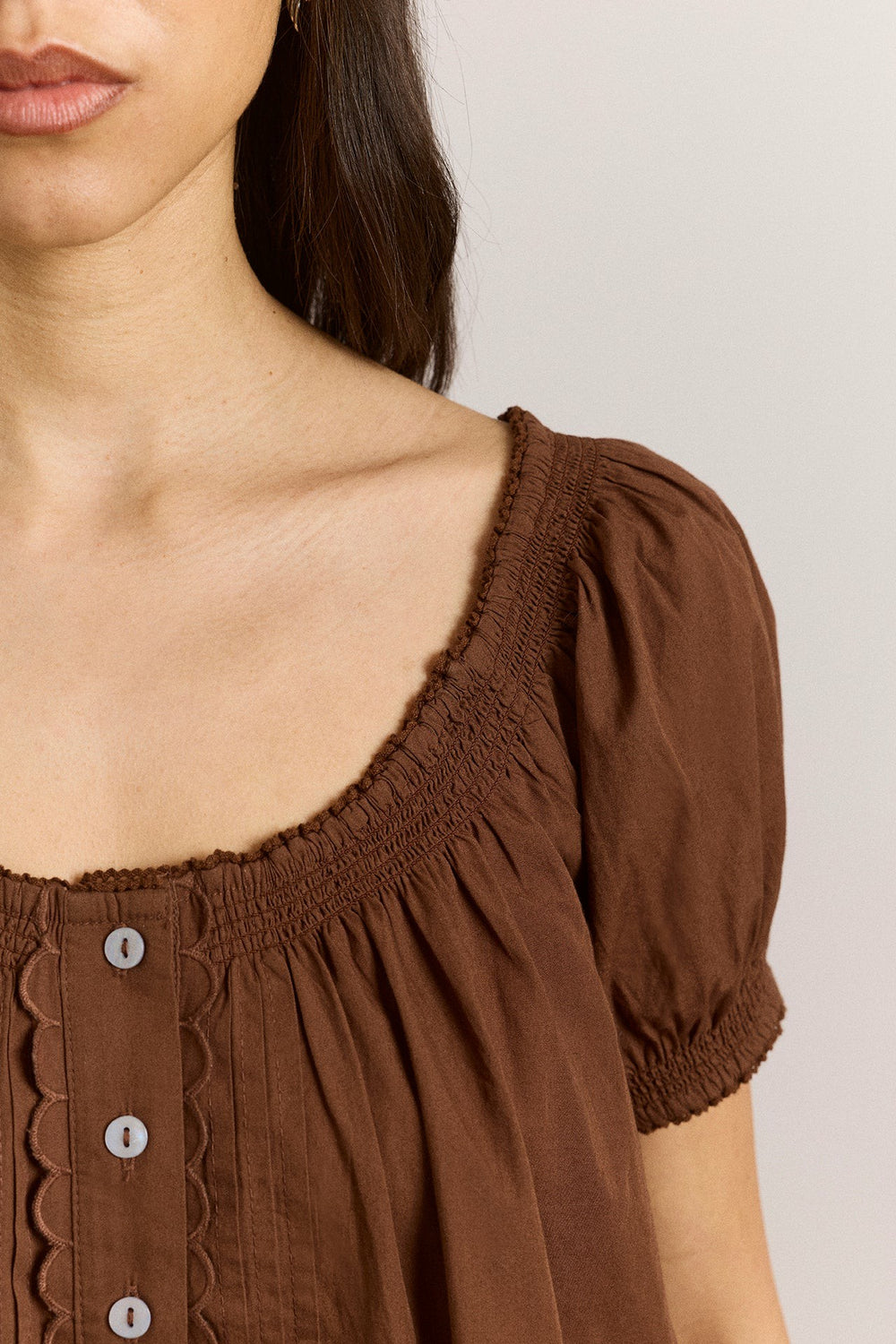 Damson Madder jayne mini dress - choc