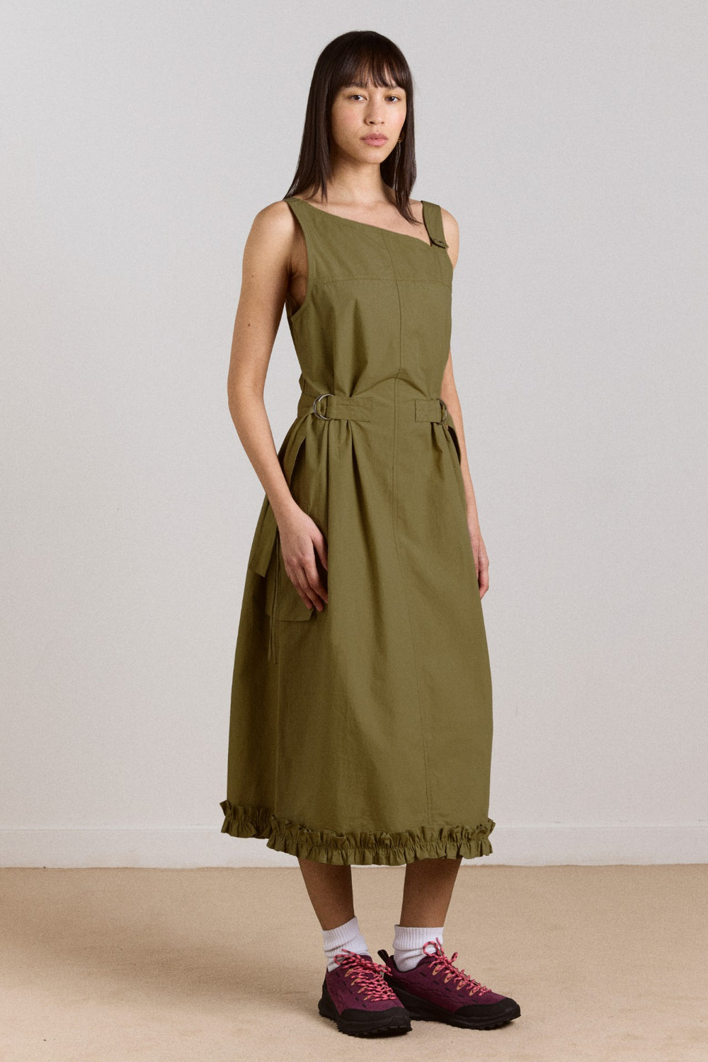 Damson Madder tate midi dress - olive