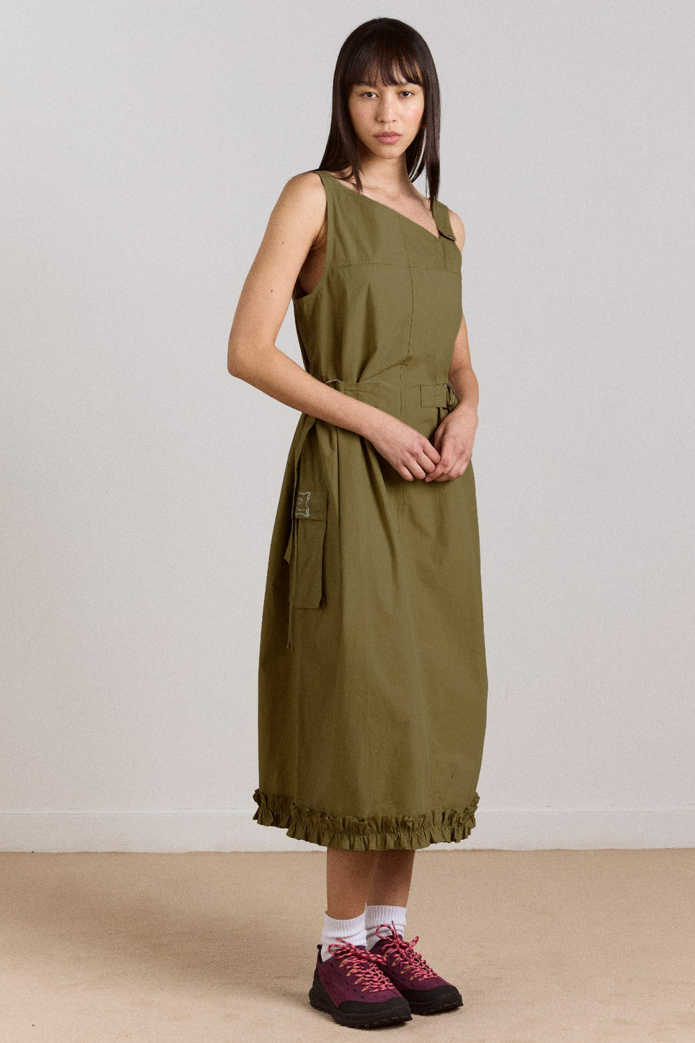 Damson Madder tate midi dress - olive