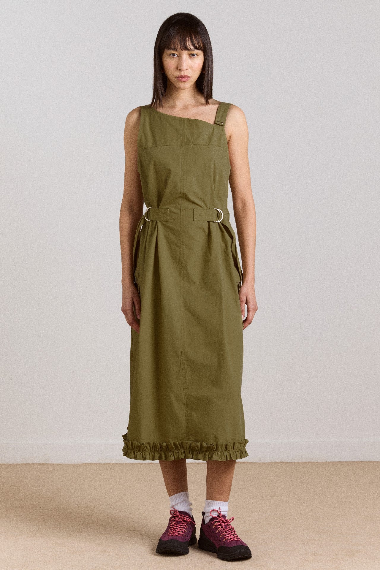 Damson Madder tate midi dress - olive