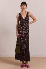 Damson Madder genevieve midi dress - rose print
