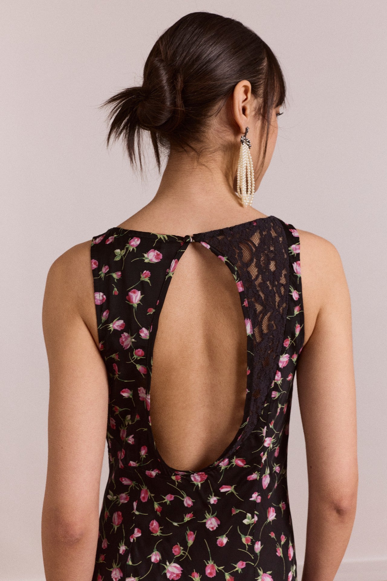 Damson Madder genevieve midi dress - rose print