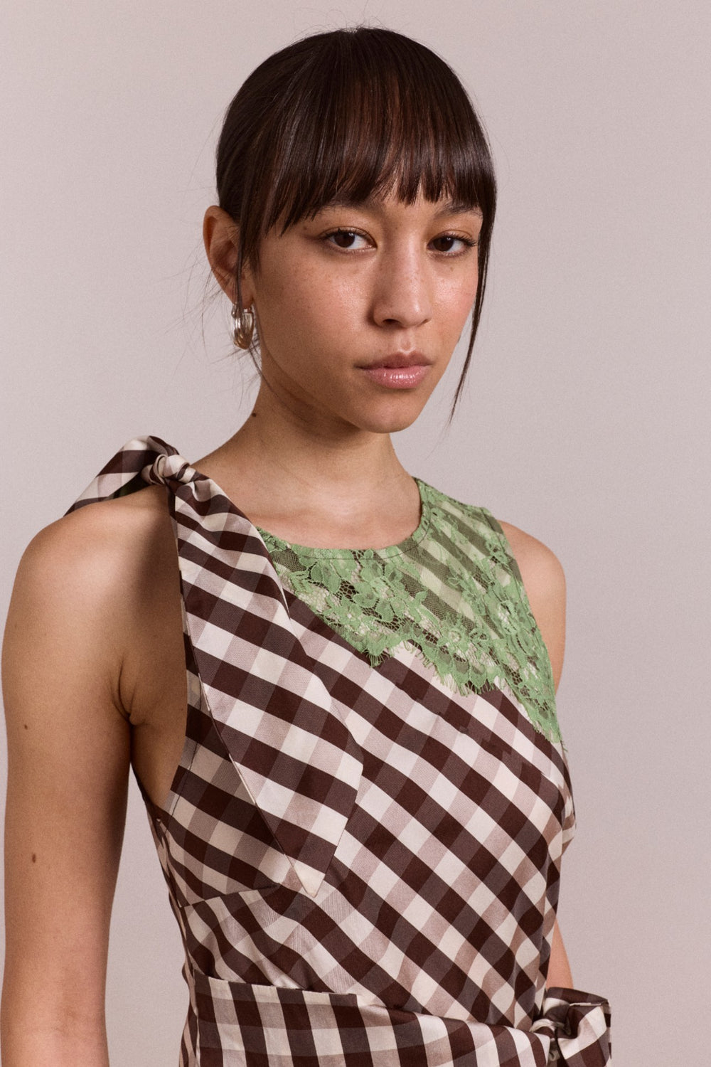 Damson Madder gisele midi dress - choc check