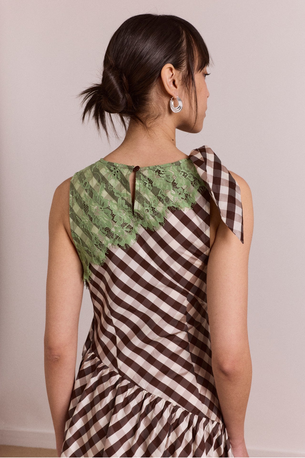 Damson Madder gisele midi dress - choc check
