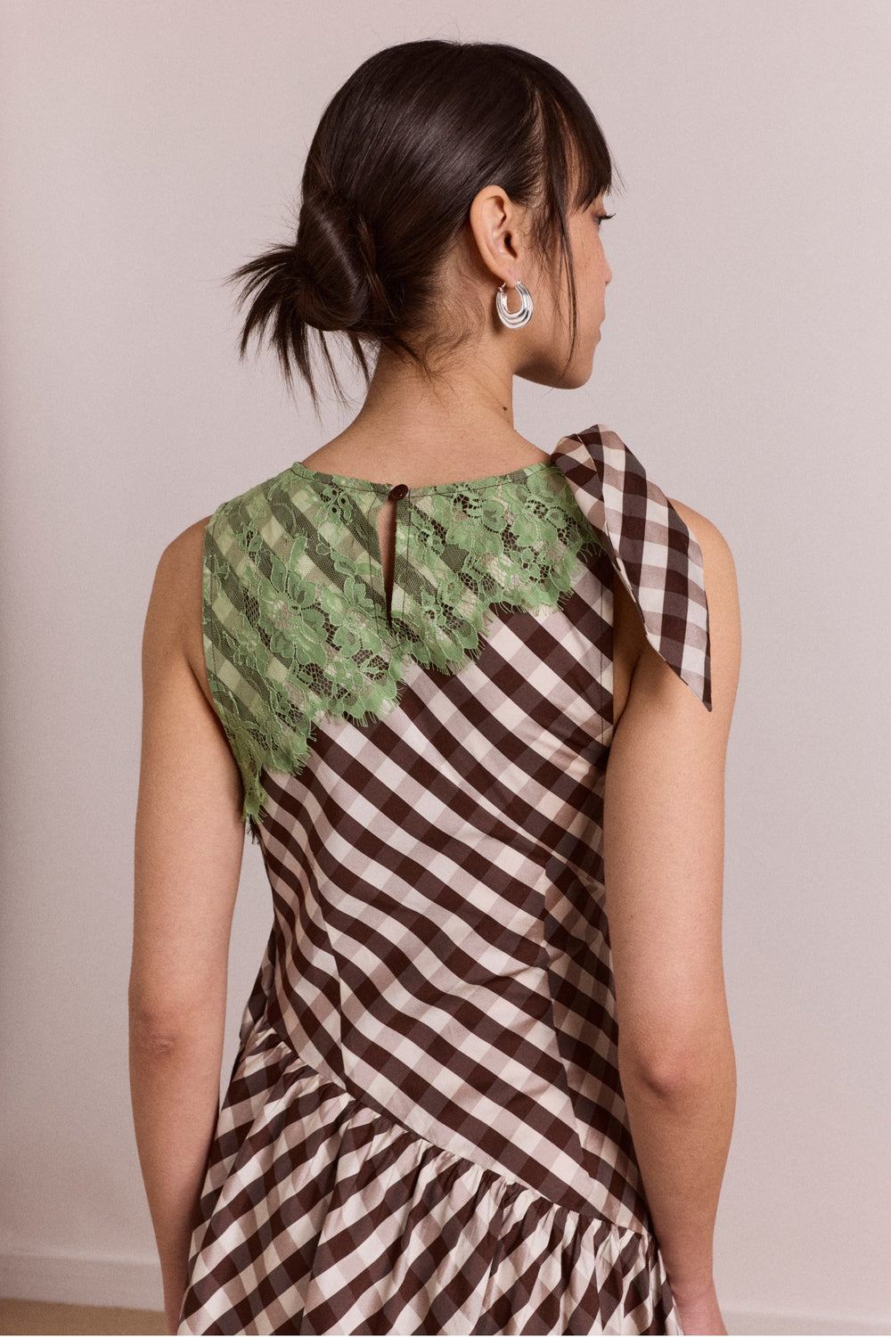 Damson Madder gisele midi dress - choc check