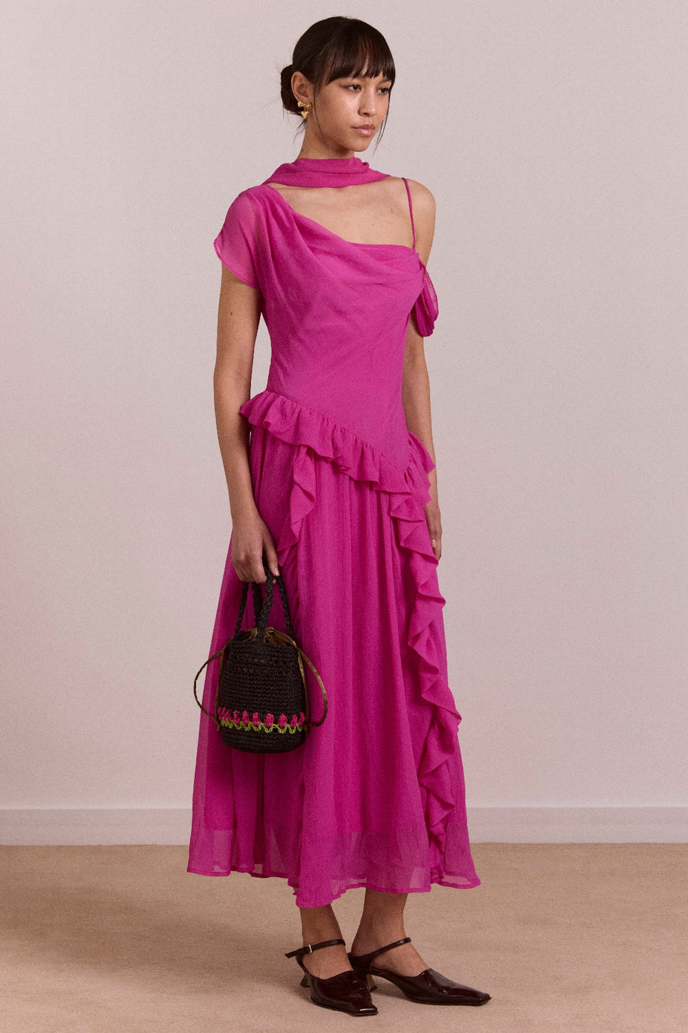 Damson Madder moxie midi dress - pink