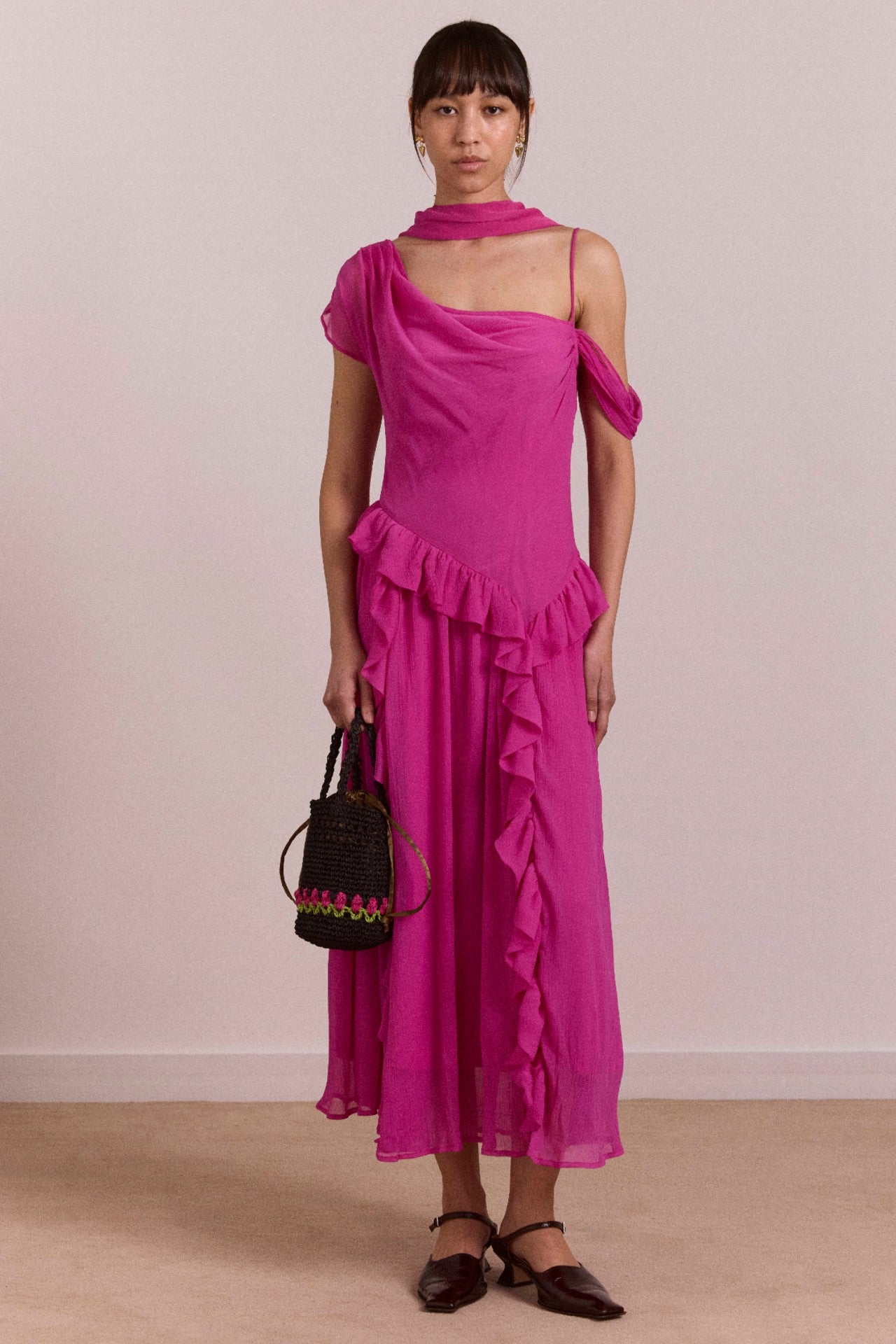 Damson Madder moxie midi dress - pink