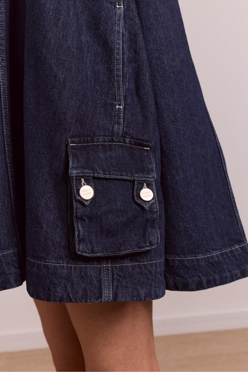 Damson Madder immy mini dress - dark wash