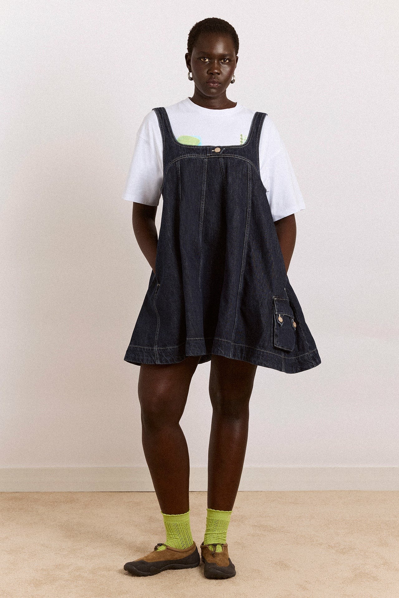 Damson Madder immy mini dress - dark wash