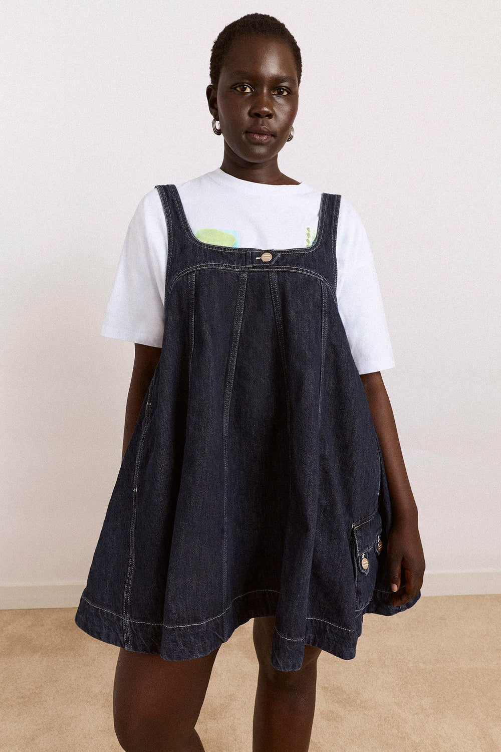 Damson Madder immy mini dress - dark wash