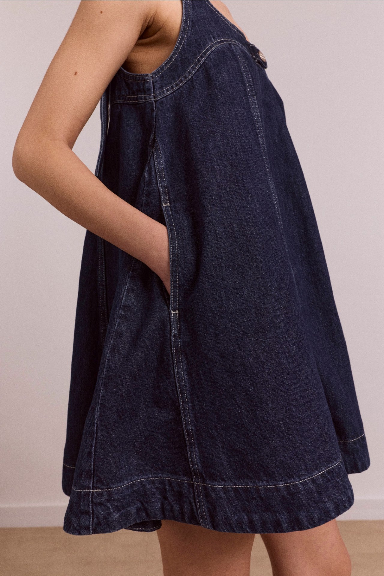 Damson Madder immy mini dress - dark wash