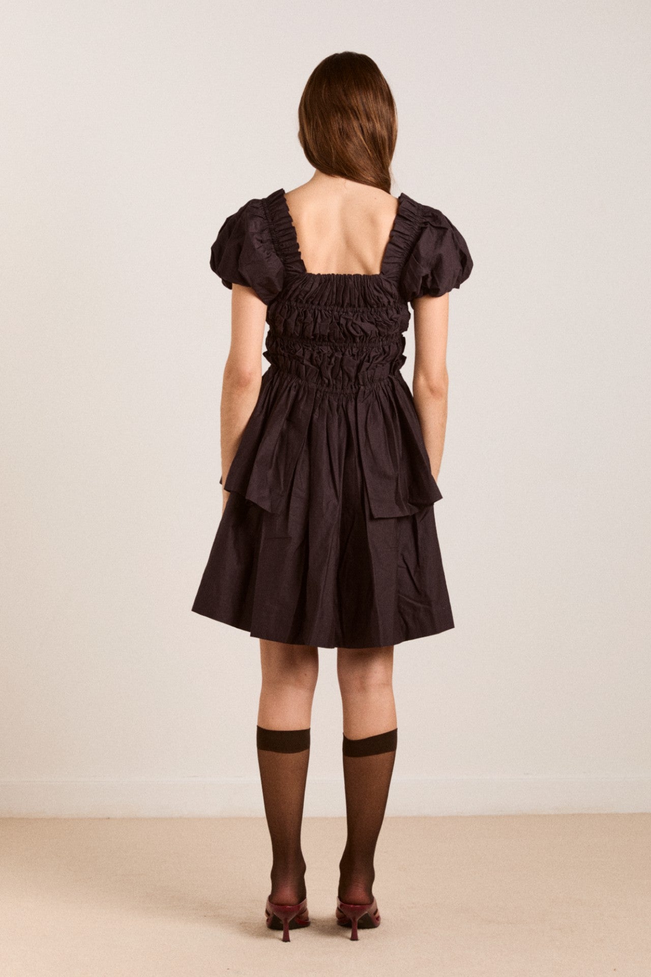 Damson Madder lyza mini dress - black