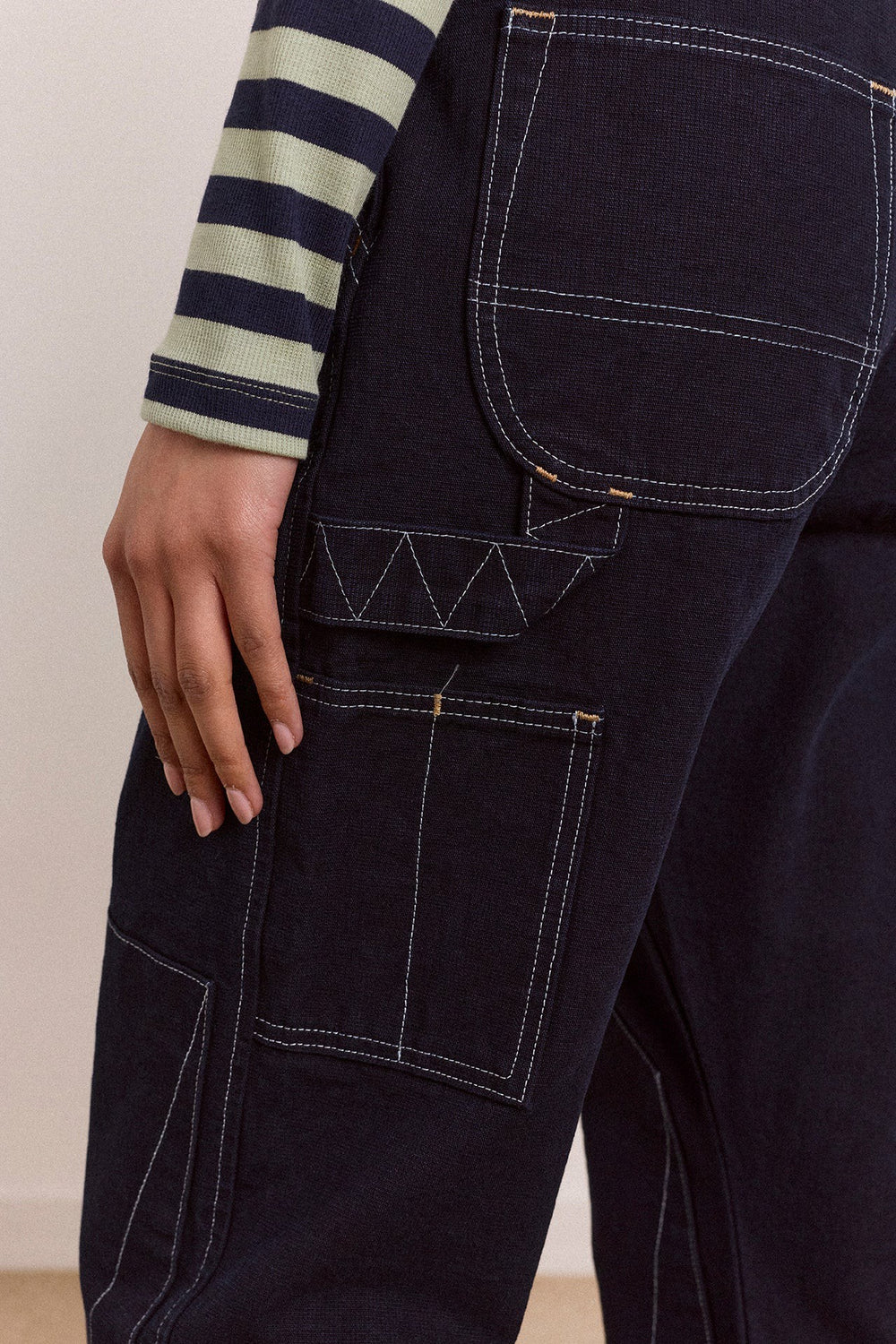 Damson Madder lisa workwear denim overalls