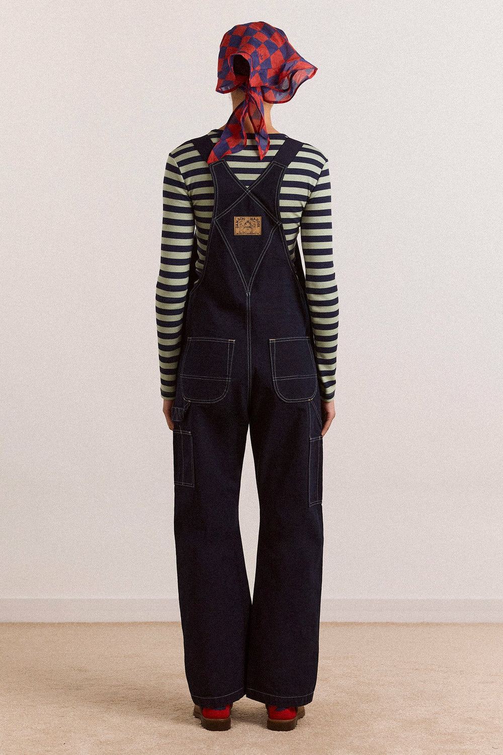 Damson Madder lisa workwear denim overalls