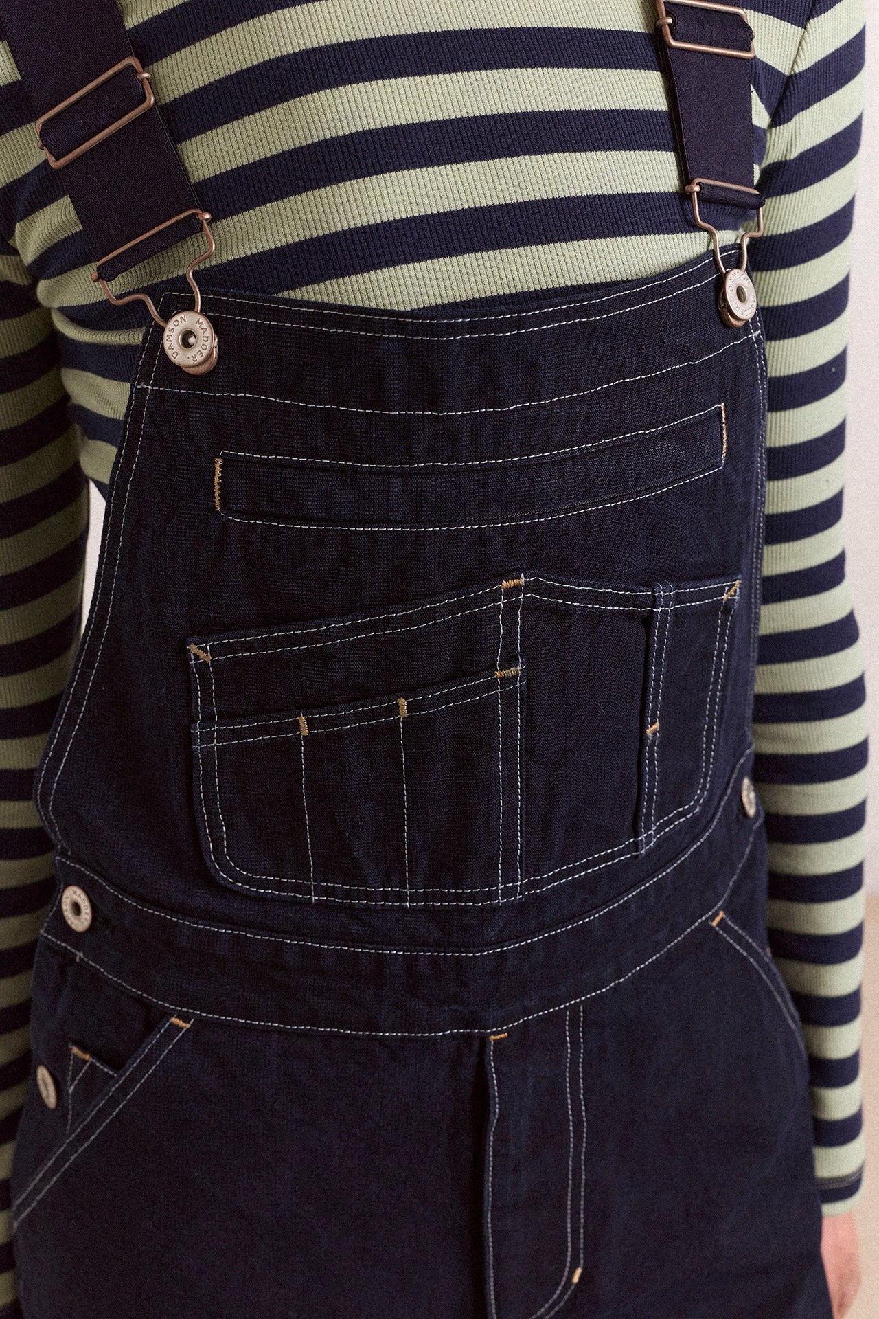 Damson Madder lisa workwear denim overalls