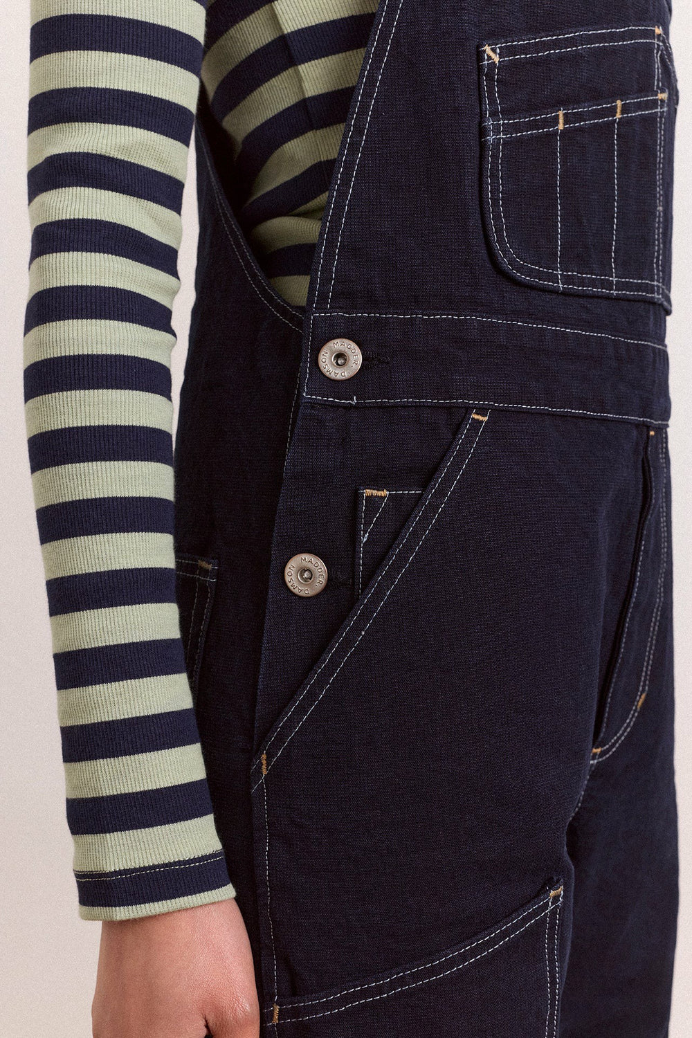 Damson Madder lisa workwear denim overalls