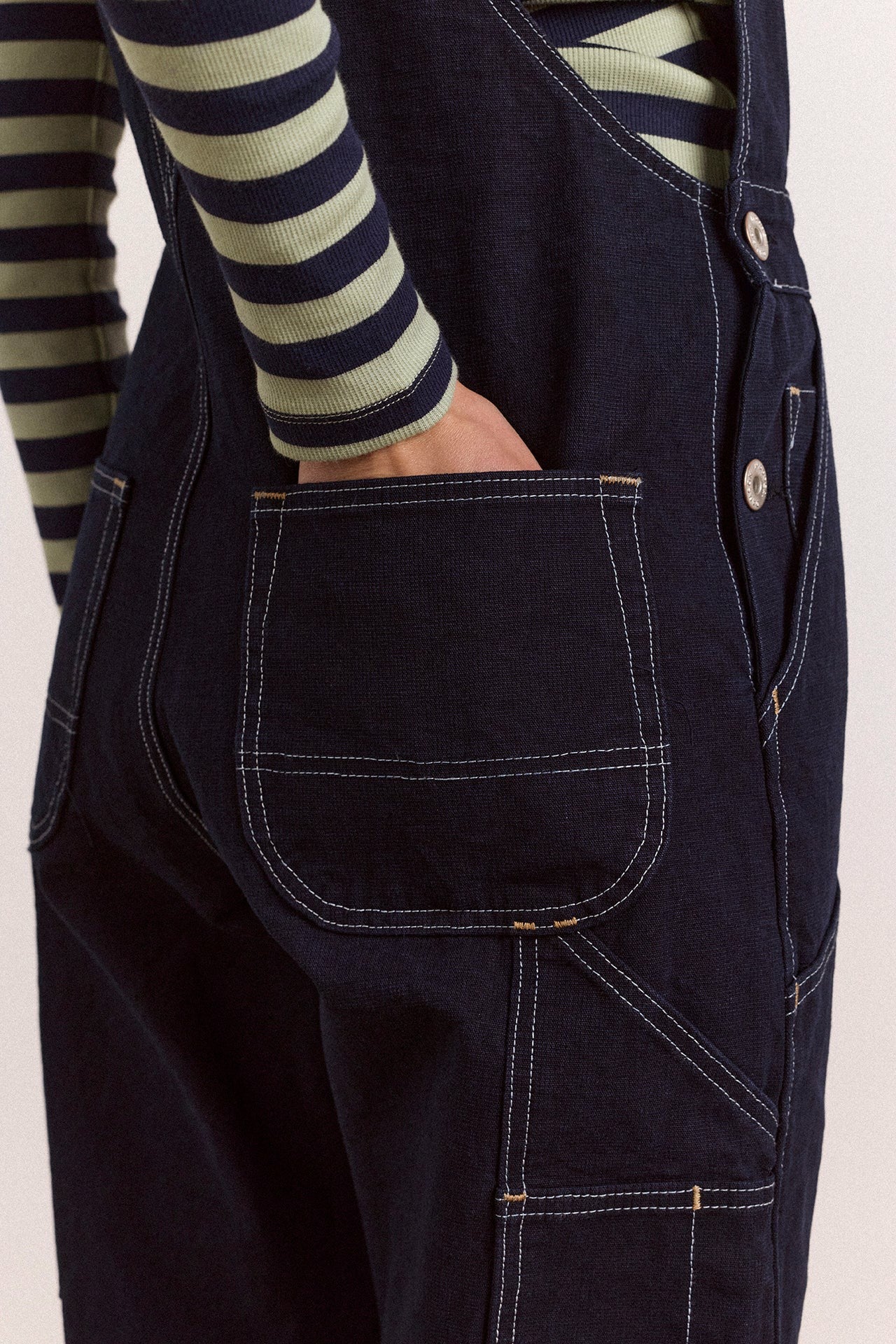 Damson Madder lisa workwear denim overalls