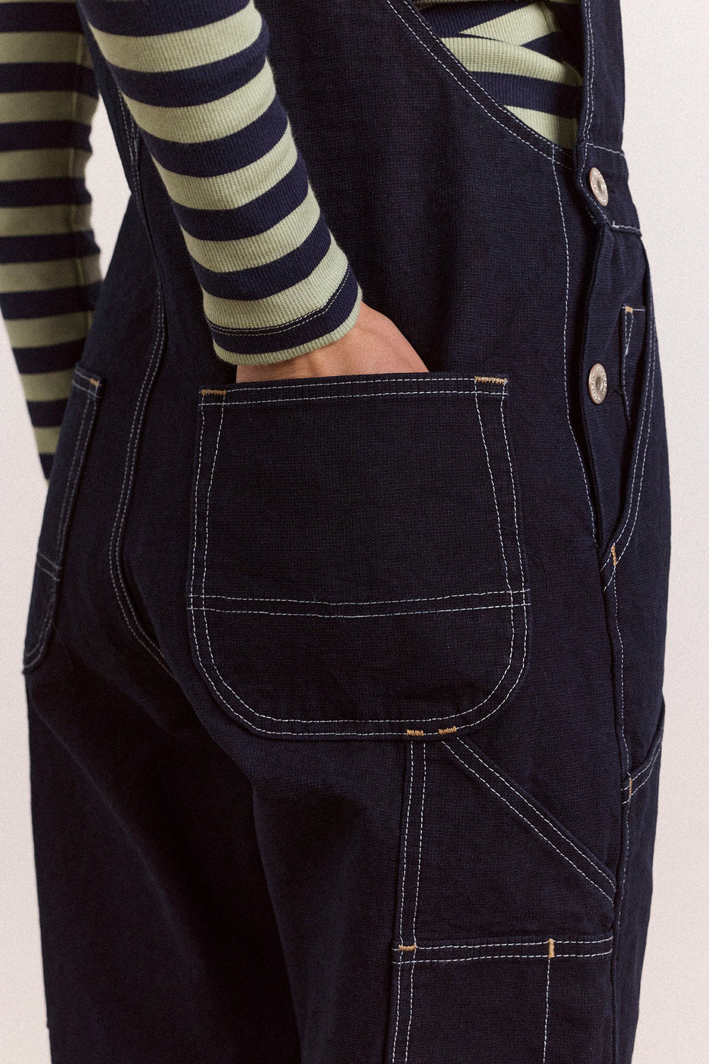 Damson Madder lisa workwear denim overalls