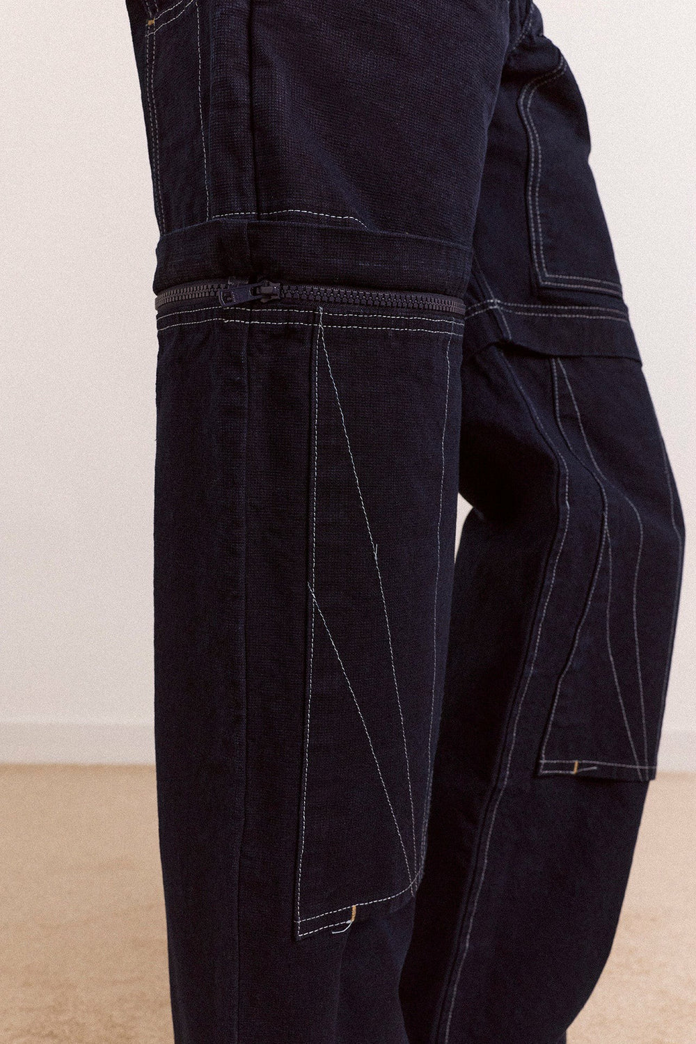 Damson Madder laura workwear denim zip off jeans
