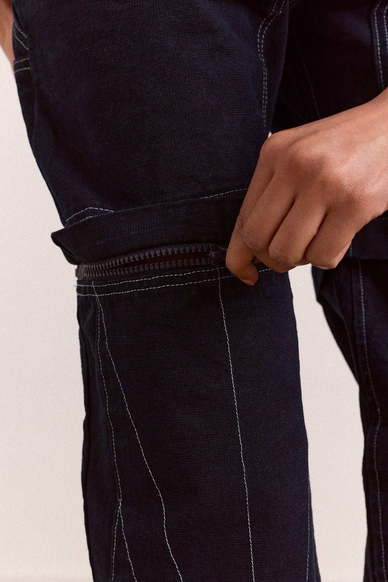 Damson Madder laura workwear denim zip off jeans