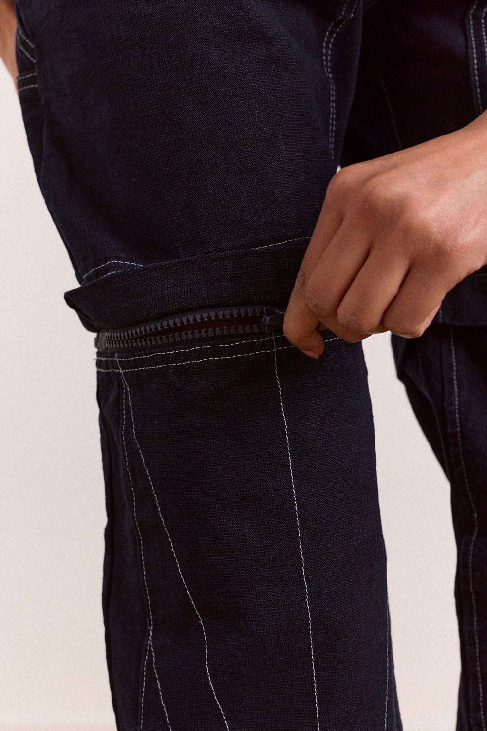 Damson Madder laura workwear denim zip off jeans