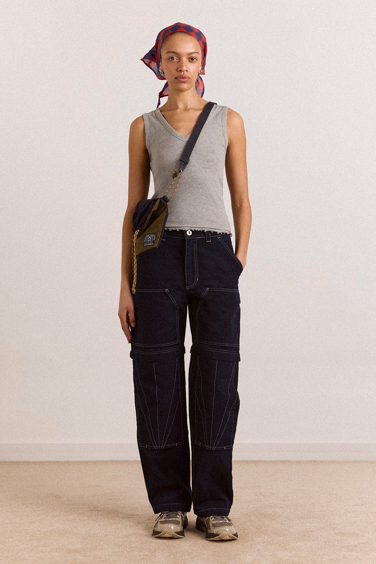 Damson Madder laura workwear denim zip off jeans