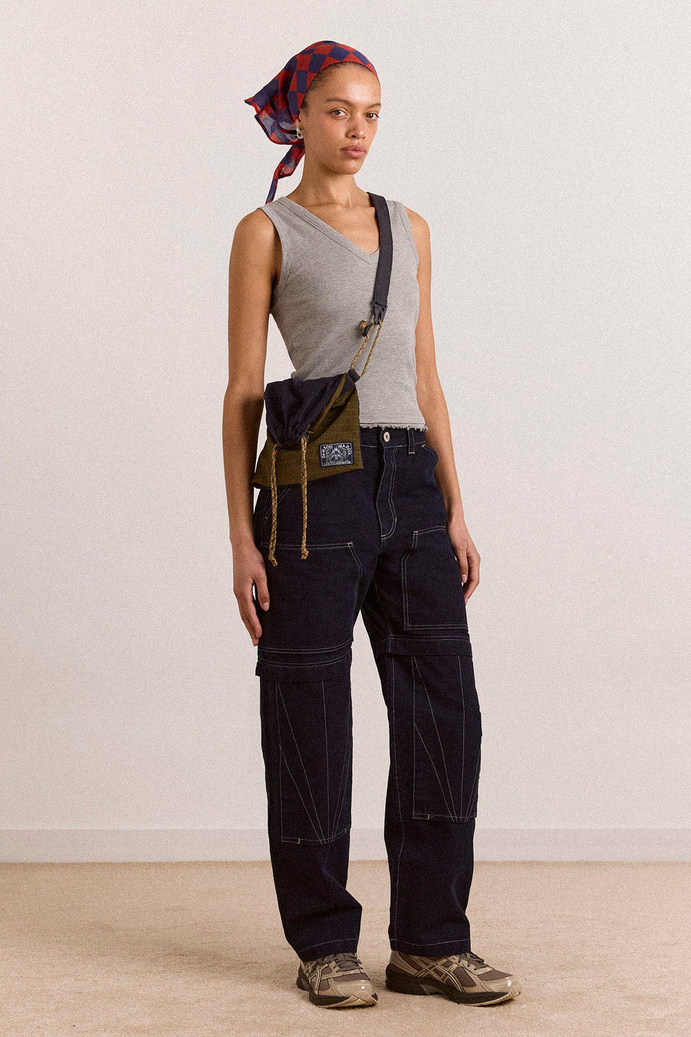 Damson Madder laura workwear denim zip off jeans
