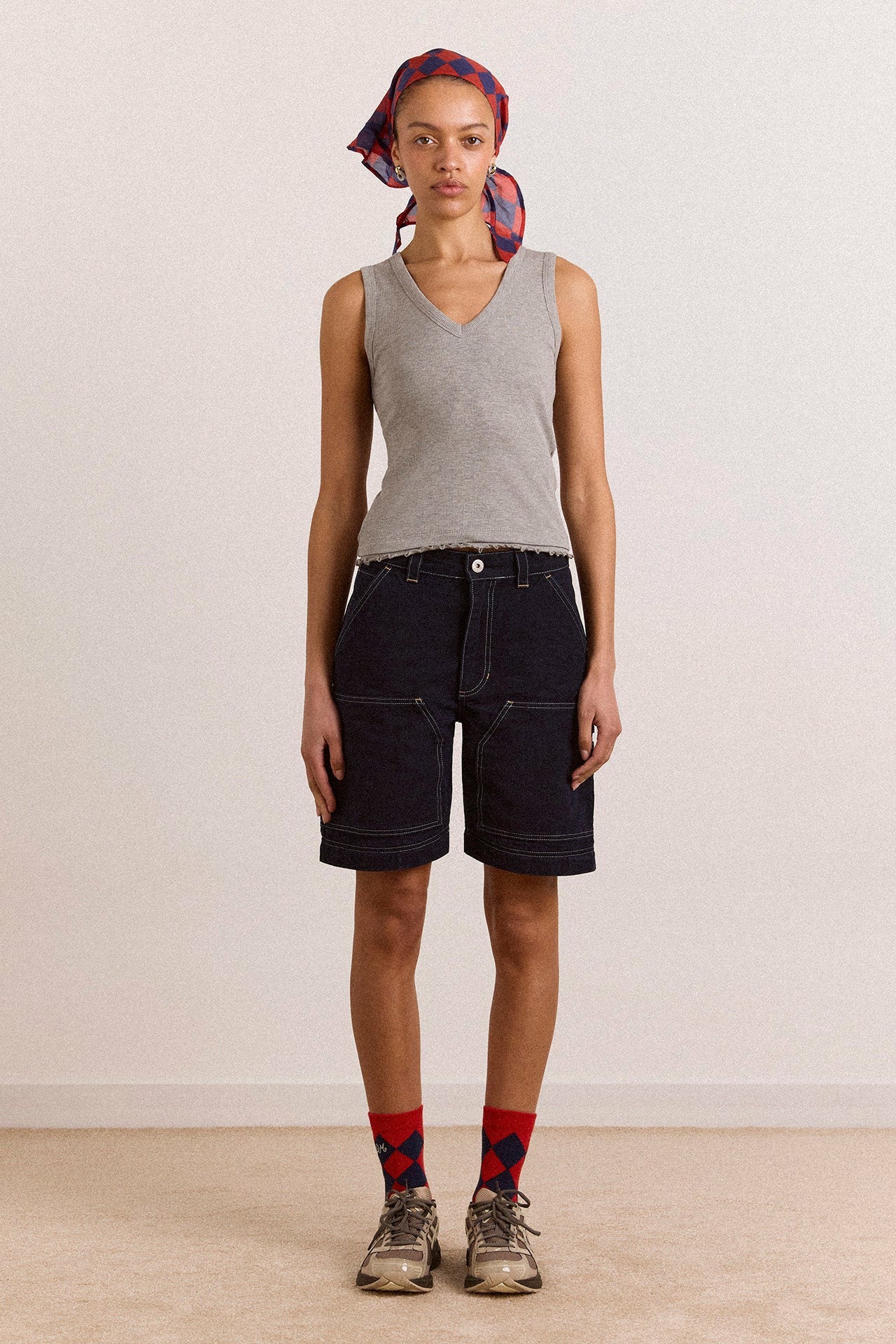 Damson Madder laura workwear denim zip off jeans