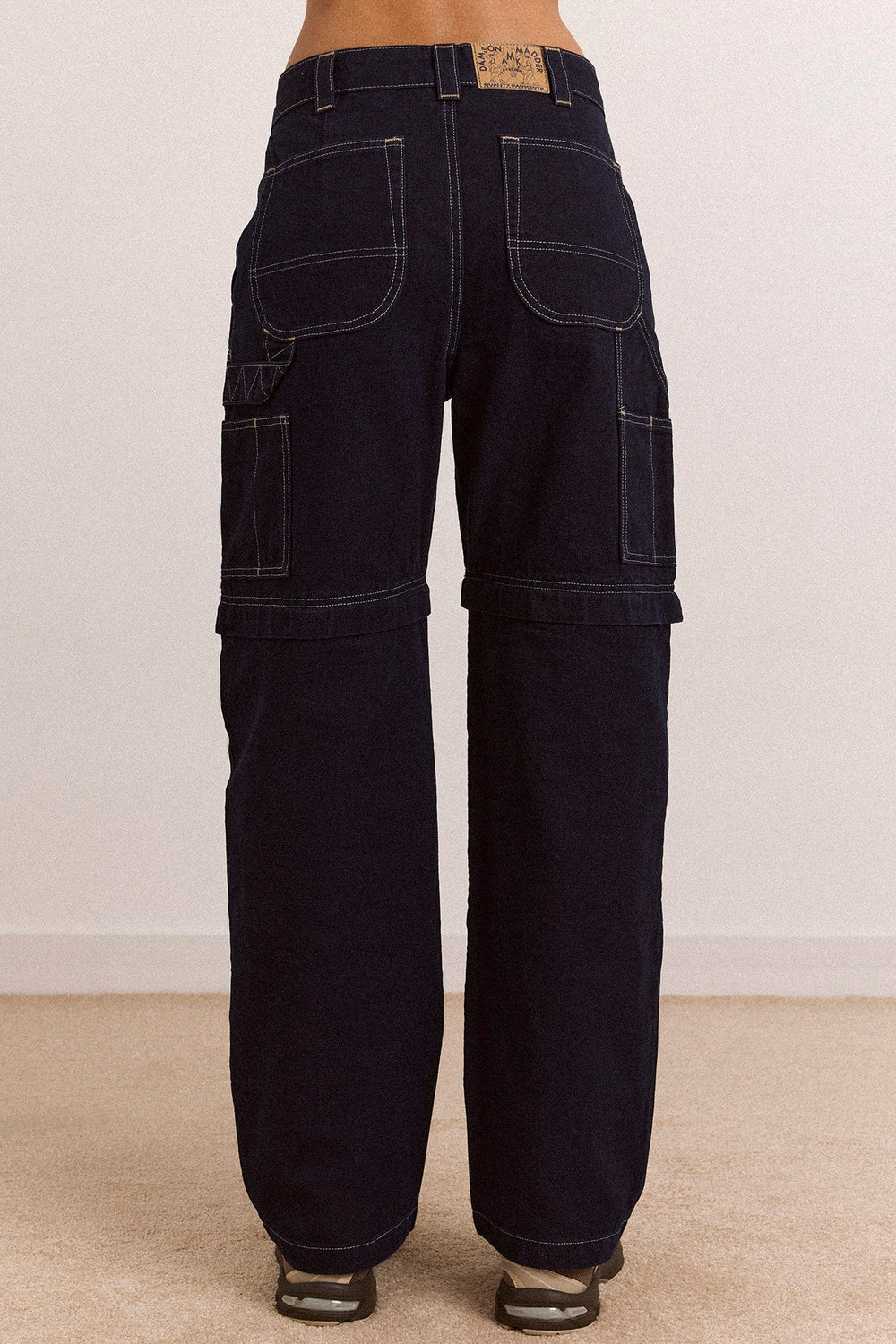 Damson Madder laura workwear denim zip off jeans