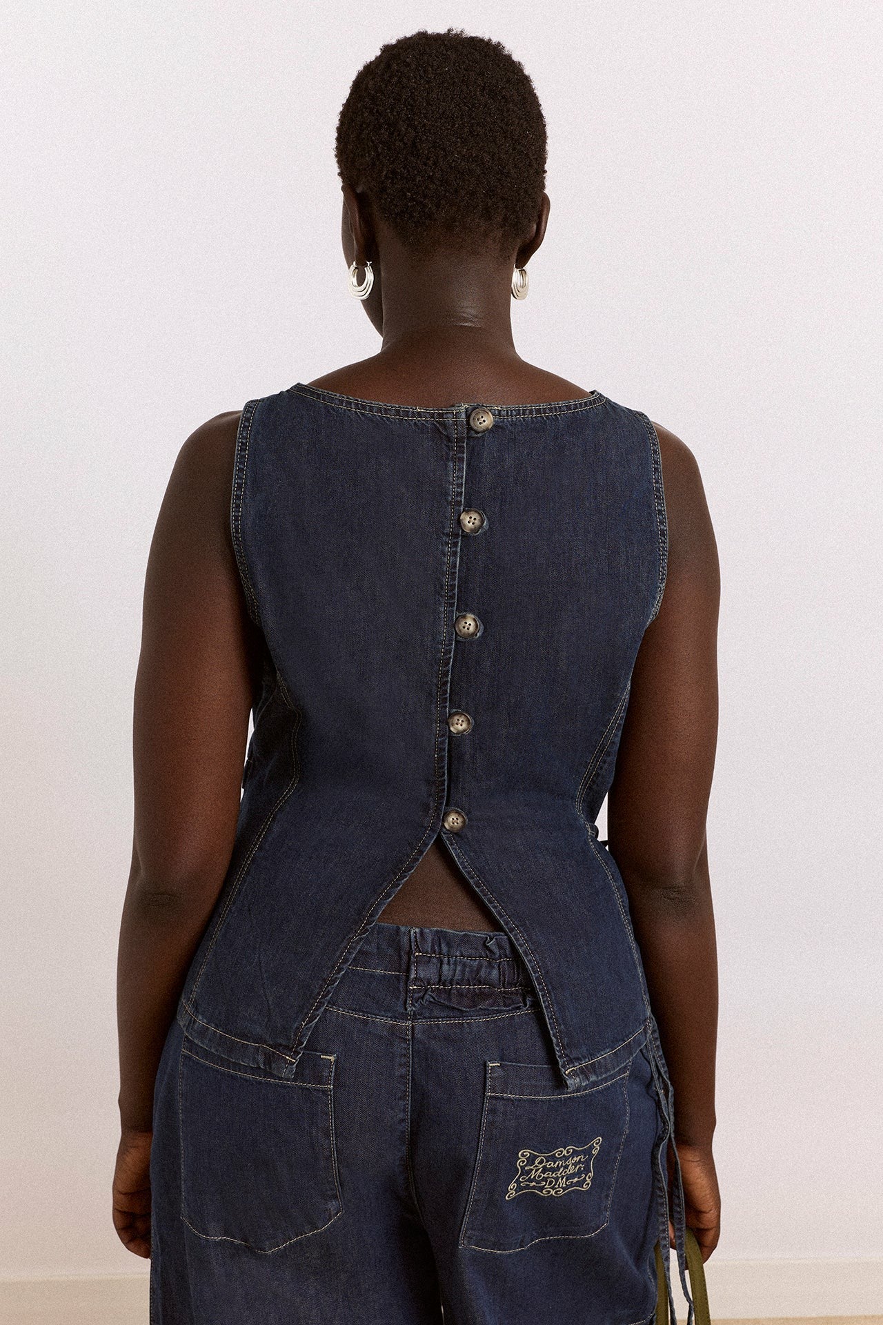 Damson Madder maxime top - dark indigo