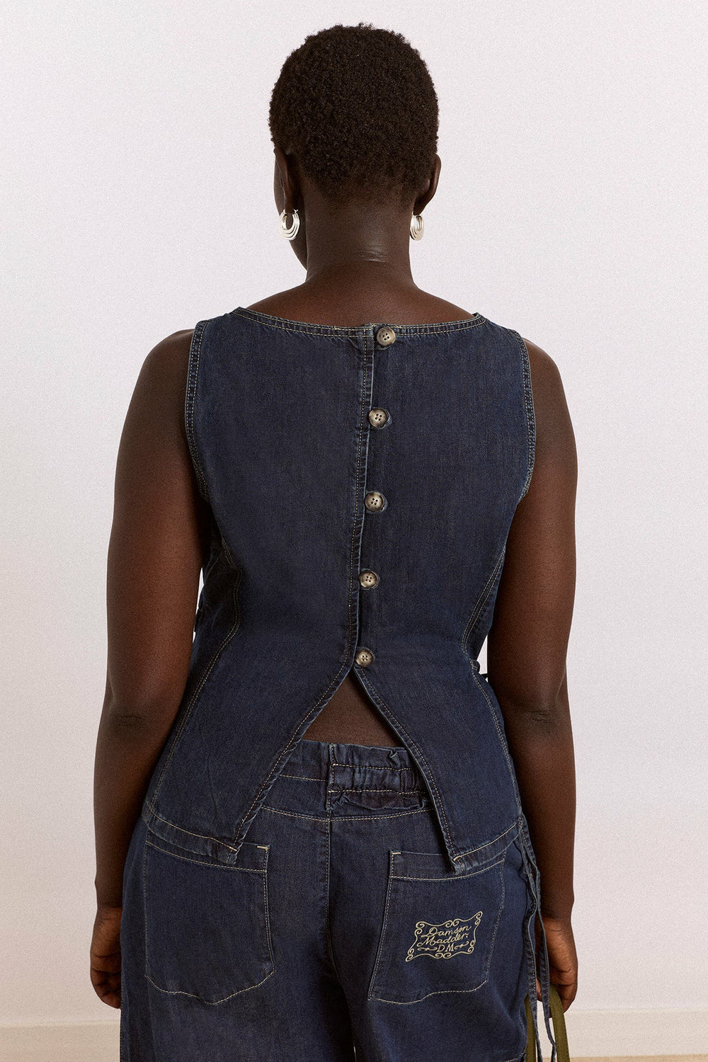 Damson Madder maxime top - dark indigo
