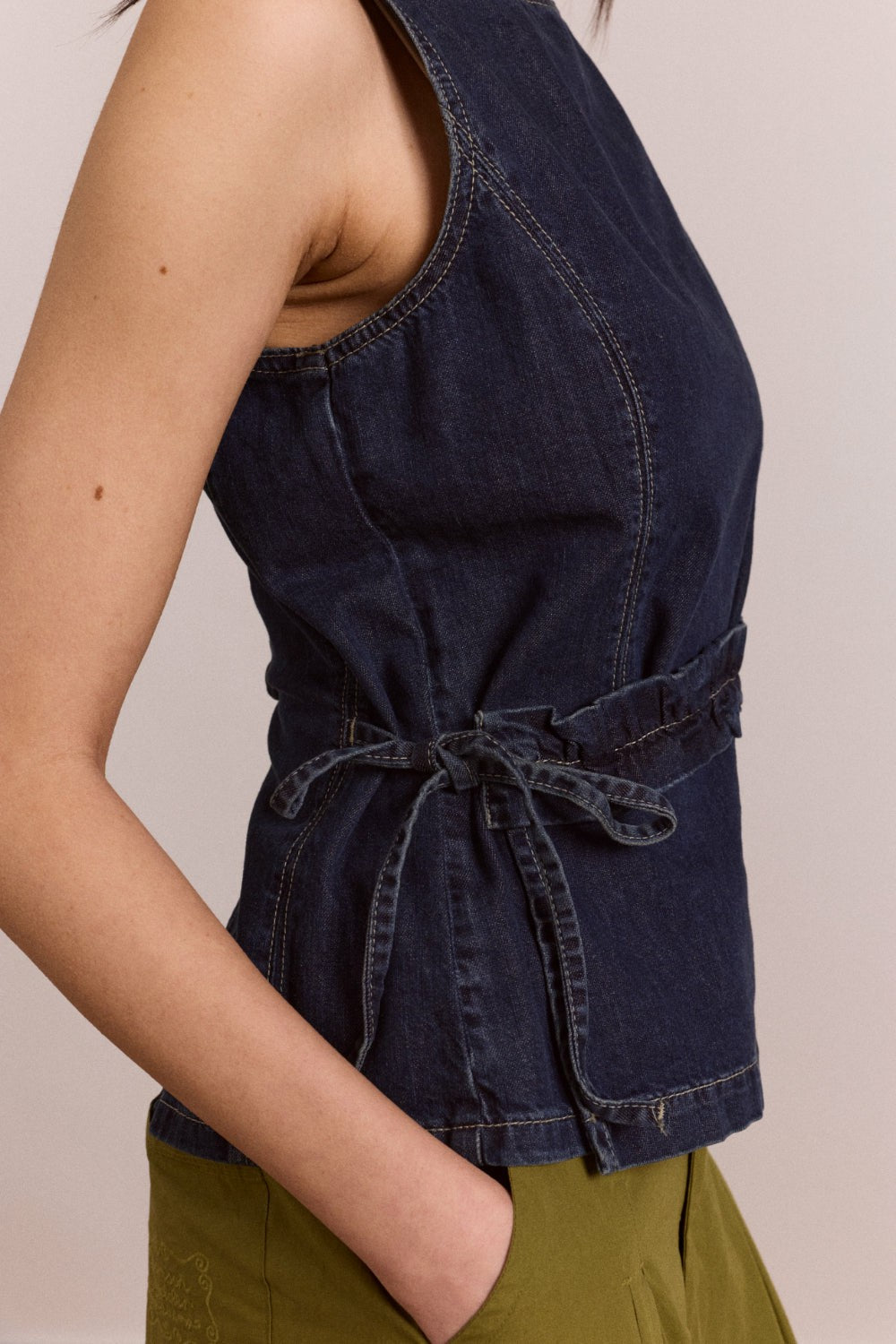 Damson Madder maxime top - dark indigo